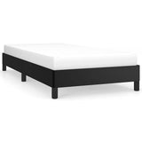Bed Frame without Mattress Black King Single Faux Leather - Front View