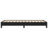 Bed Frame without Mattress Black King Single Faux Leather - Close-Up Angle