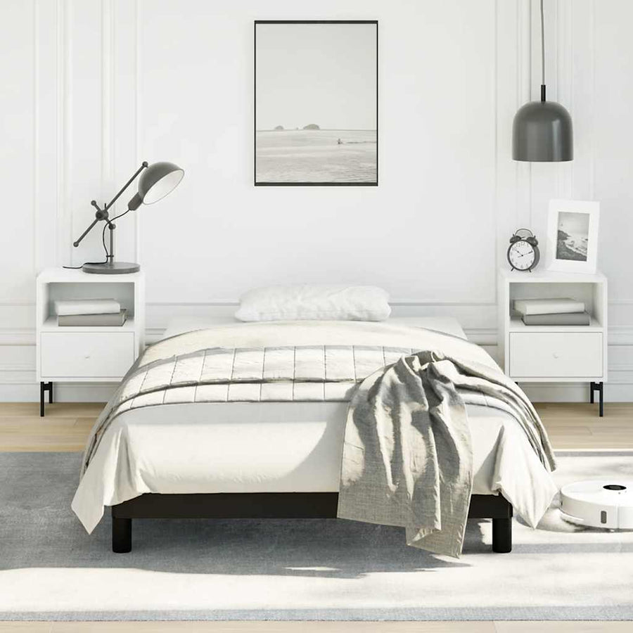 Bed Frame without Mattress Black King Single Faux Leather