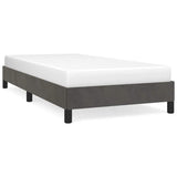 Bed Frame without Mattress Dark Grey King Single Velvet - Front View