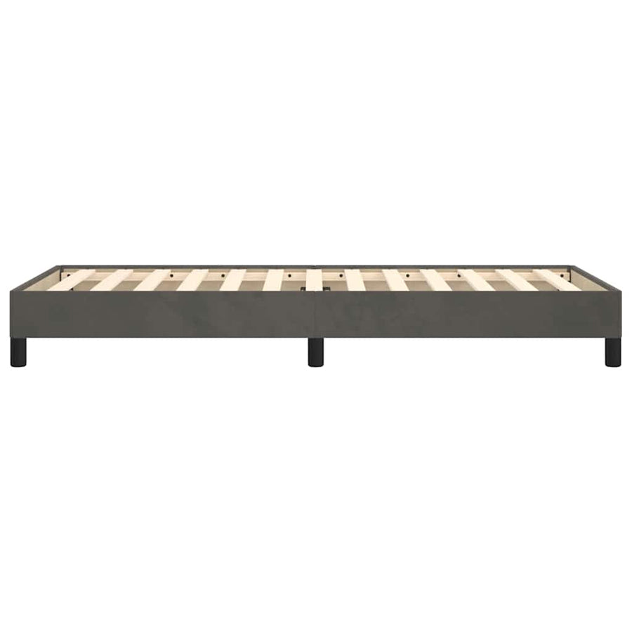 Bed Frame without Mattress Dark Grey King Single Velvet