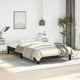 Bed Frame without Mattress Black King Single Velvet - Side View