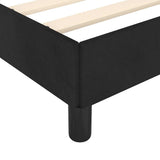 Bed Frame without Mattress Black King Single Velvet - Low Angle