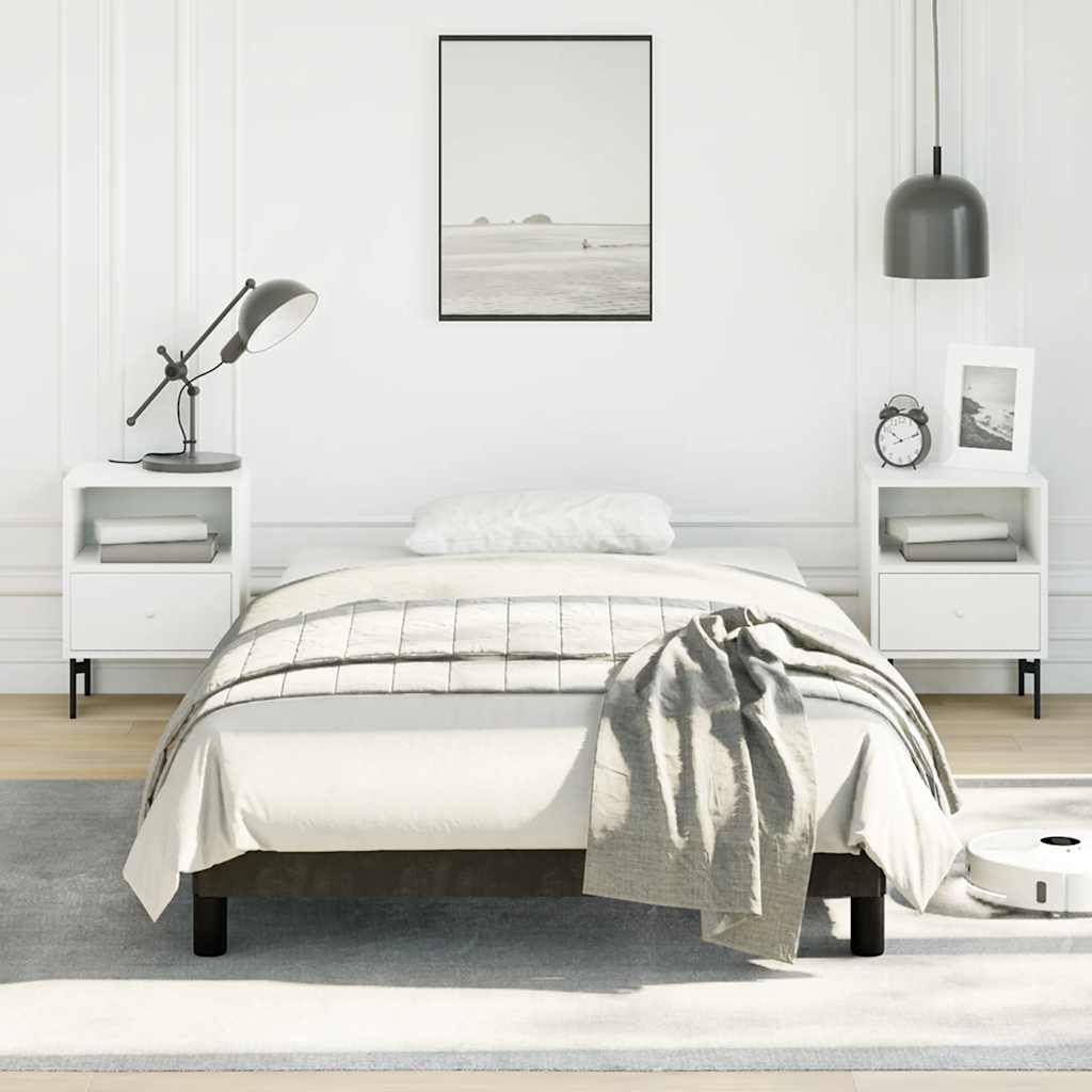 Bed Frame without Mattress Black King Single Velvet