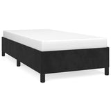 Bed Frame without Mattress Black King Single Size Velvet - Front View