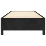 Bed Frame without Mattress Black King Single Size Velvet - Rear View