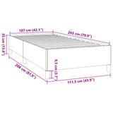 Bed Frame without Mattress Black King Single Size Velvet - Extra Image