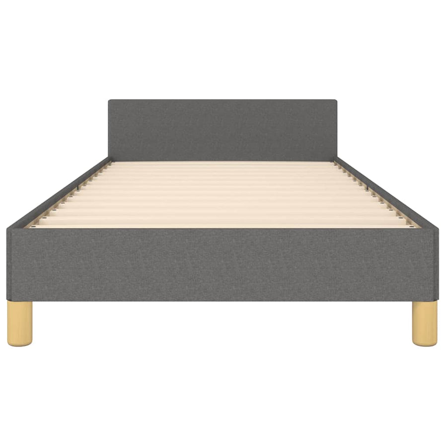 Bed Frame without Mattress Dark Grey King Single Size Fabric