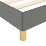 Bed Frame without Mattress Dark Grey King Single Size Fabric - Low Angle