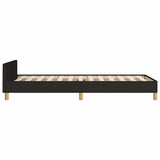 Bed Frame without Mattress Black King Single Size Fabric - Close-Up Angle