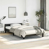 Bed Frame without Mattress Black King Single Size Faux Leather