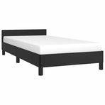 Bed Frame without Mattress Black King Single Size Faux Leather