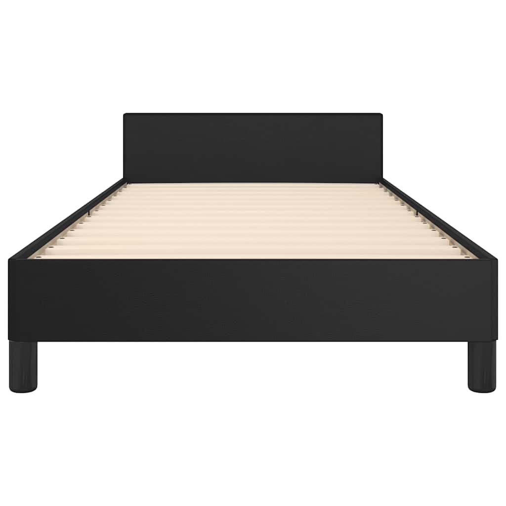Bed Frame without Mattress Black King Single Size Faux Leather