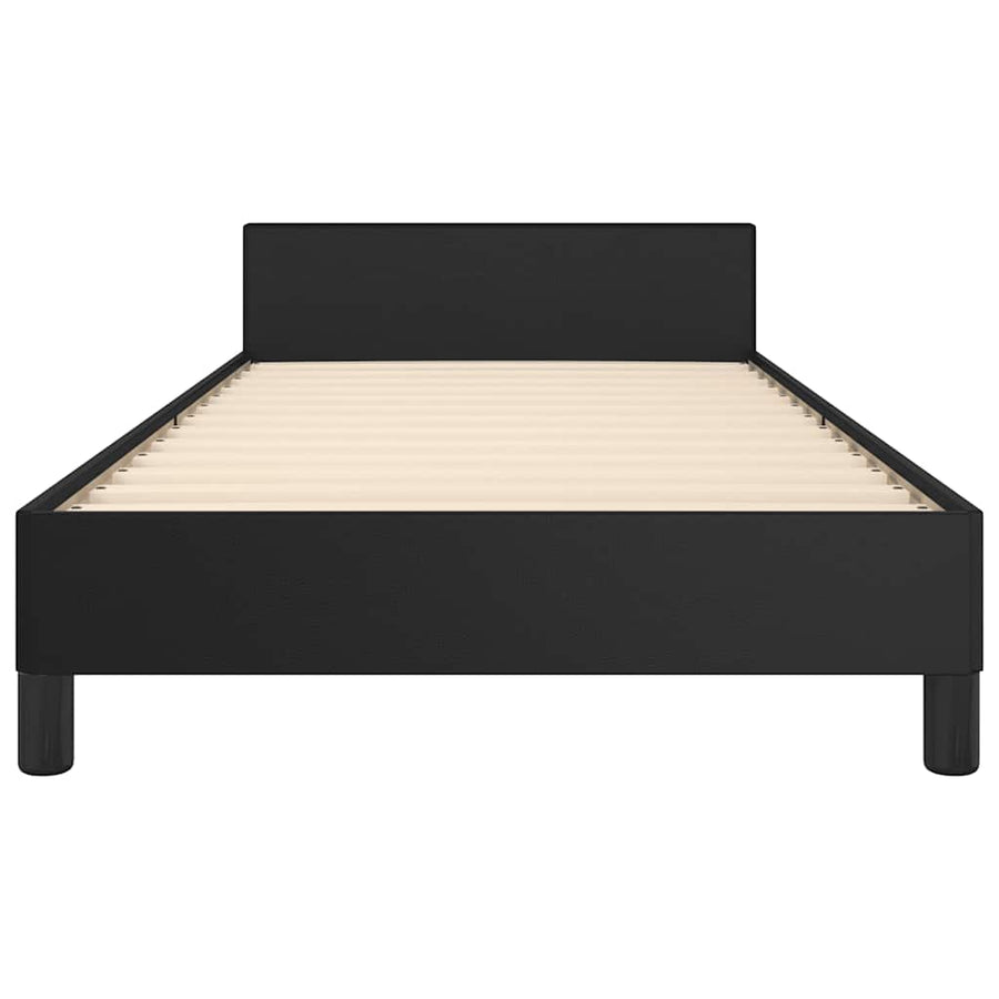 Bed Frame without Mattress Black King Single Size Faux Leather
