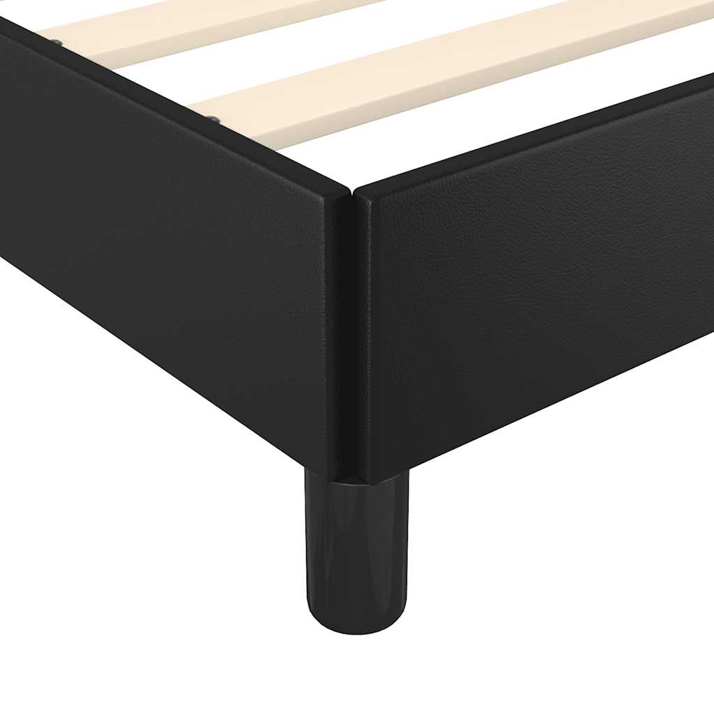 Bed Frame without Mattress Black King Single Size Faux Leather