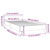Bed Frame without Mattress Black King Single Size Faux Leather