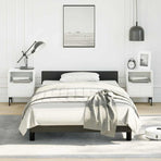 Bed Frame without Mattress Black King Single Size Faux Leather