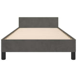 Bed Frame without Mattress Dark Grey King Single Size Velvet