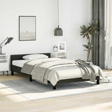 Bed Frame without Mattress Black King Single Size Velvet