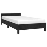 Bed Frame without Mattress Black King Single Size Velvet - Top-Down View