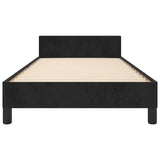 Bed Frame without Mattress Black King Single Size Velvet - Rear View
