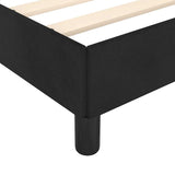 Bed Frame without Mattress Black King Single Size Velvet - Low Angle