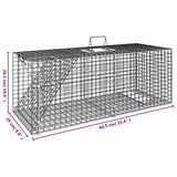 Animal Trap 64.5x25x26.5 cm Galvanised Iron - Rear View