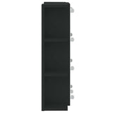 Mirror Cabinet with LED Black 70x16.5x60 cm - Extra Image