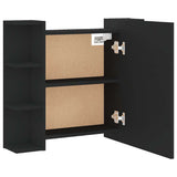Mirror Cabinet with LED Black 70x16.5x60 cm - Extra Image
