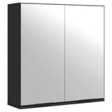 Bathroom Mirror Cabinet Black 64x20x67 cm Engineered Wood - Front View