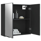 Bathroom Mirror Cabinet Black 64x20x67 cm Engineered Wood - 45-Degree Angle