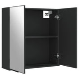 Bathroom Mirror Cabinet Black 64x20x67 cm Engineered Wood - Low Angle