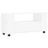 TV Cabinet White 102x34.5x43 cm Engineered Wood - Front View