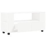 TV Cabinet White 102x34.5x43 cm Engineered Wood - 45-Degree Angle