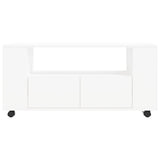 TV Cabinet White 102x34.5x43 cm Engineered Wood - Rear View