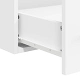 Bathroom Cabinet with Mirror White Engineered Wood