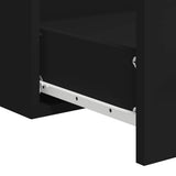 Bathroom Cabinet with Mirror Black Engineered Wood - Extra Image