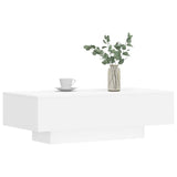 Coffee Table White 100x49.5x31 cm Engineered Wood - Side View