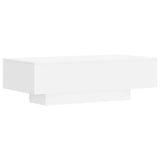 Coffee Table White 100x49.5x31 cm Engineered Wood - Rear View
