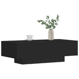 Coffee Table Black 100x49.5x31 cm Engineered Wood - Side View