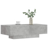 Coffee Table Concrete Grey 100x49.5x31 cm Engineered Wood - Side View