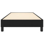 Box Spring Bed without Mattress Black King Single Size Fabric