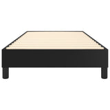 Box Spring Bed without Mattress Black King Single Size Faux Leather