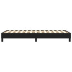 Box Spring Bed without Mattress Black King Single Size Faux Leather
