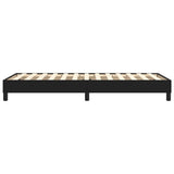 Box Spring Bed without Mattress Black King Single Size Faux Leather - Rear View