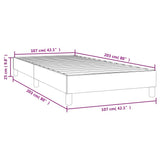 Box Spring Bed without Mattress Black King Single Size Faux Leather - Extra Image