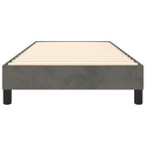 Box Spring Bed without Mattress Dark Grey King Single Size Velvet - 45-Degree Angle