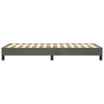 Box Spring Bed without Mattress Dark Grey King Single Size Velvet