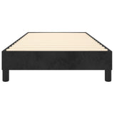 Box Spring Bed without Mattress Black King Single Size Velvet