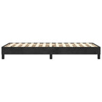 Box Spring Bed without Mattress Black King Single Size Velvet